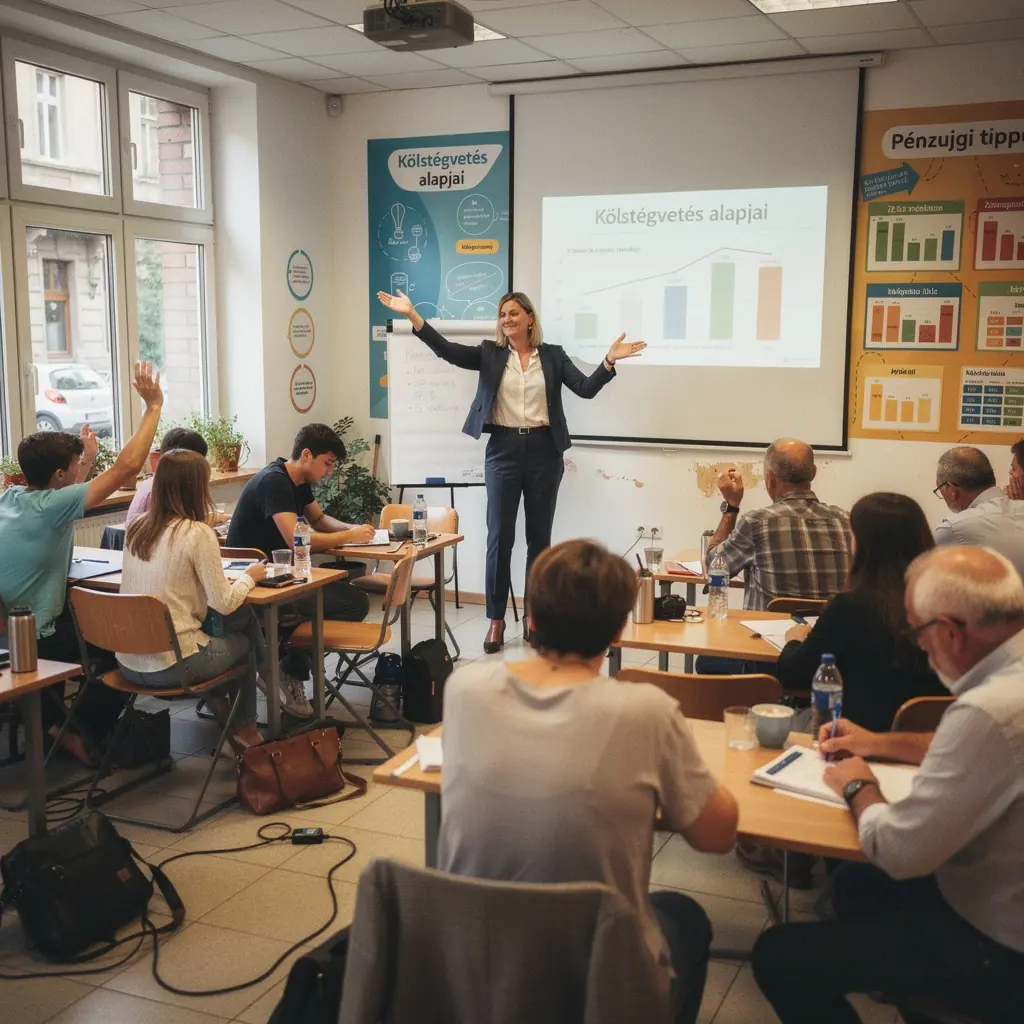 Egy lépésről lépésre készült útmutató borítója, amely pénzügyi tervezési tippeket tartalmaz.