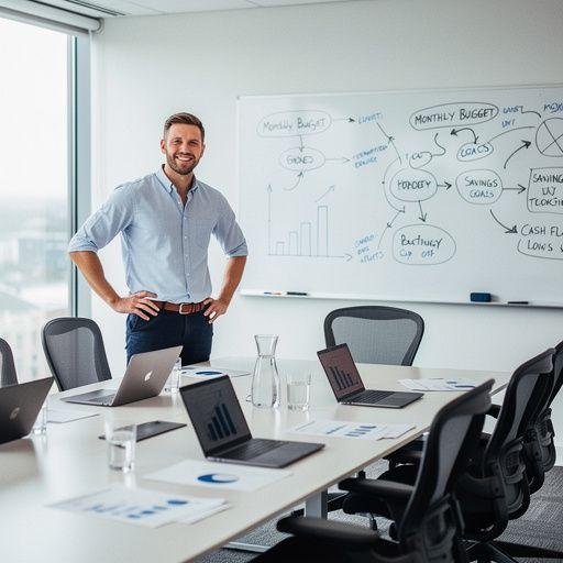 Különböző pénzügyi eszközök, mint például táblázatok és költségvetési sablonok, egymás mellett.